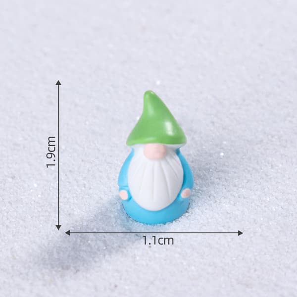 9-Piece Christmas Gnome Artificial Snow Scene, DIY Decorative Accessories Mini Figures