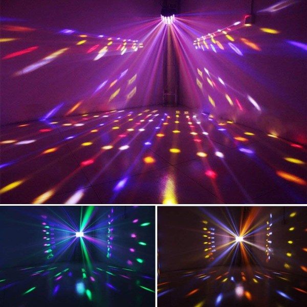 （2pack）Disco Lights, Projection Laser Lights, Ljudkontrollerade scenljus med fjärrkontroll, lämplig för födelsedagsfest,