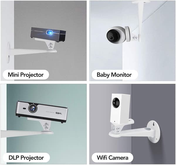 Miniprojektor veggmontert/projektorfeste/CCTV-sikkerhetskamera
