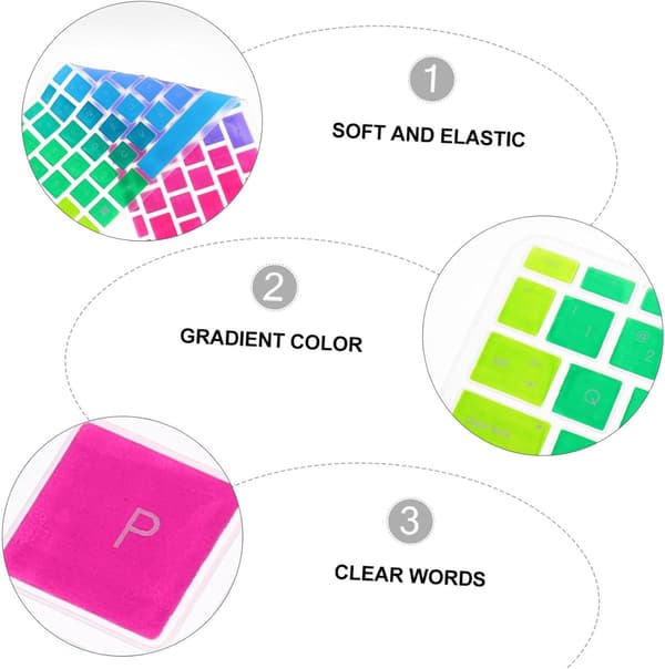 Silicone Keyboard Cover Keyboard Protector for Laptop Dustproof Water Resistant Soft and Comfortable