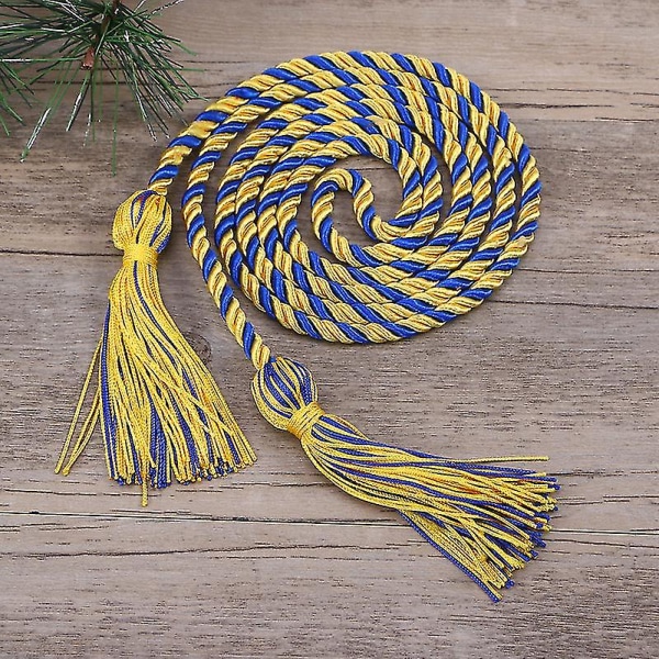 Graduation Honor Cord Graduate Rope Bachelor Kläder Tofs Polyester Garn Honor Cord För Bachelor Klänning Examen Studenter (gul och )