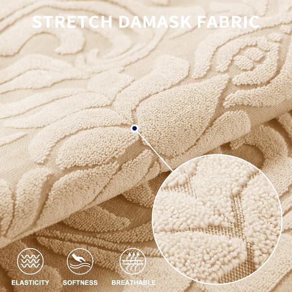 Sofatrekk 2-delt Jacquard Damask Slipcovers med