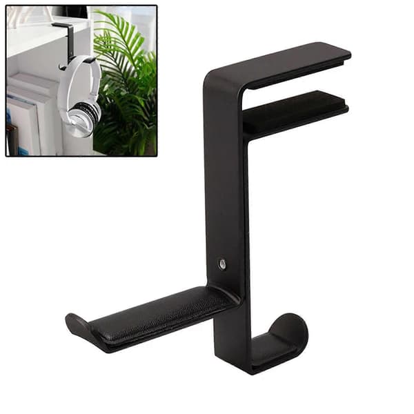Gaming Headset Headphone Hook Holder Hanger Bracket Screwless Installation Durable Clip Holder Non-slip Desk Hook White White