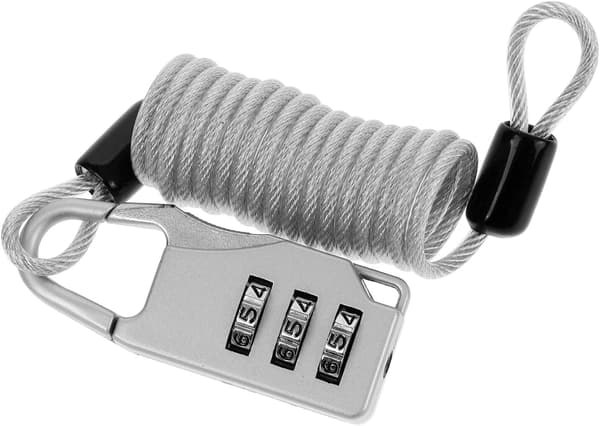 Anti-theft Cable Lock for Luggage, Backpacks and Travel Gear, Combination Lock Function, Secure