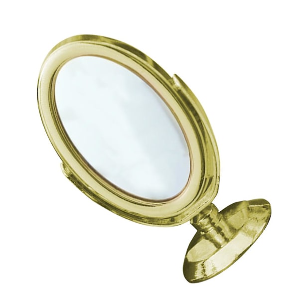 Miniatyr Spegelprydnader Mini Bordsspegel Kosmetisk Spegel Minihustillbehör Guld 4,6x2,6cm Golden 4.6x2.6cm