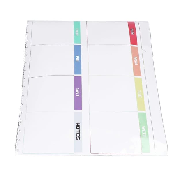 Weekly Calendar Self-Adhesive Reusable Weekly Board with Eraser for Home Wall Refrigerator