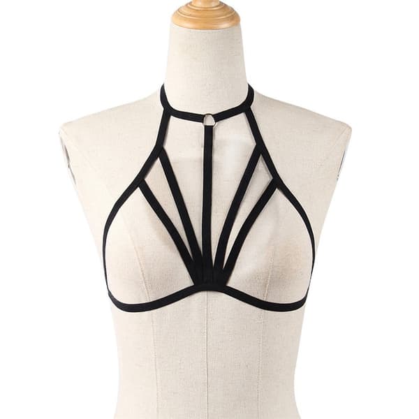 Elastisk bandage til gotisk bur BH TOP Kropssele Kors Cro L L