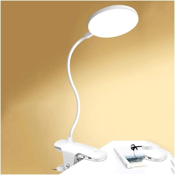 Bordlampe indendørs øjenpleje bordlamper med USB-opladningsport, Touch Control bordlampe til studerende, 360° justering til børn og skrivebordsstudielampe