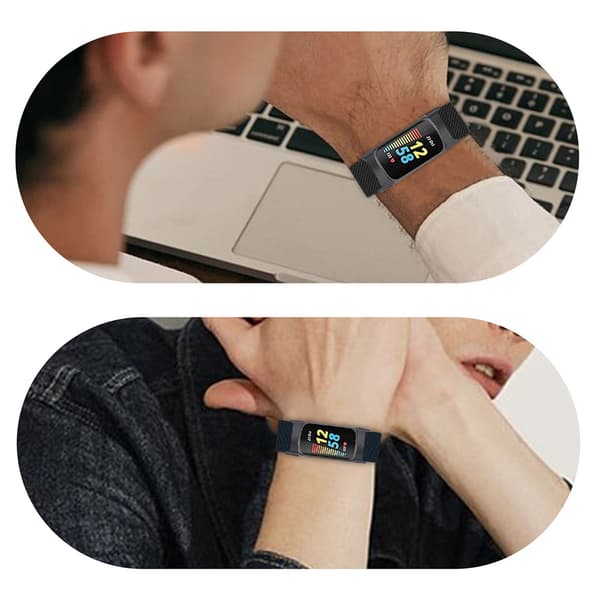 2-pak Sport Vævet urrem til Fitbit Charge5/6