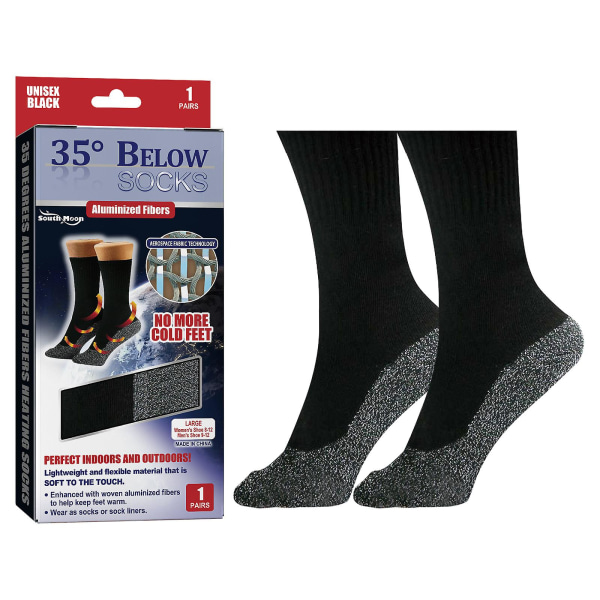 35 graders aluminiumsfibervarmestrømper Selvopvarmende konstant temperatur 35 graders behagelige varme fodkoldesikre sokker