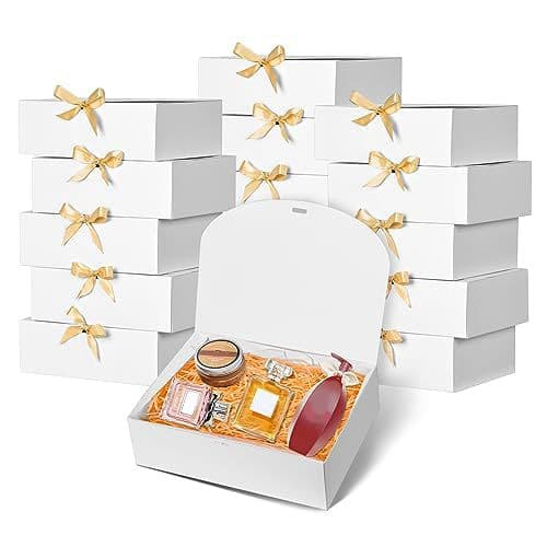 10-delars Ramadan Present Set, Presentförpackning med rosett, Presentförpackning för Pojkvän/Flickvän - Vit - Storlek S Vit S White S