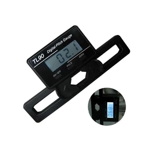 TL90 LCD Digital Pitch Gauge Propeller Blade Angle Measurement Tool Backlight Gyro Sensor ST250-800 Size Helicopter