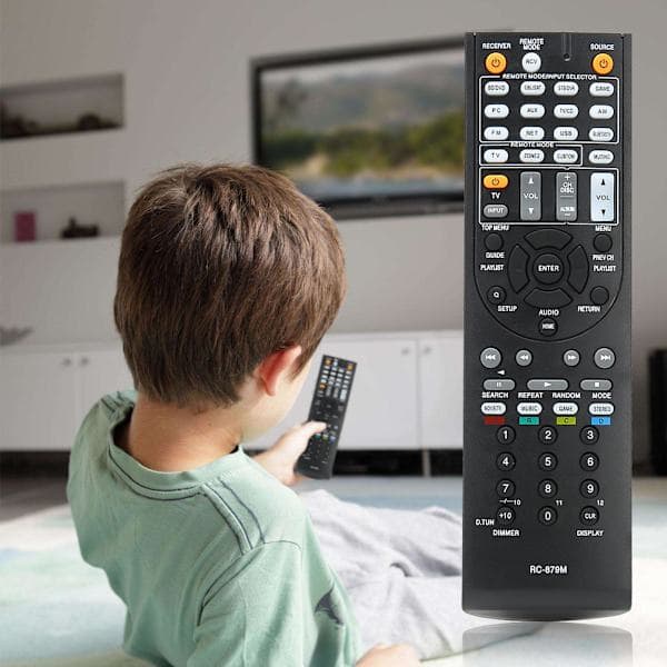 RC-879M erstatningsfjernkontroll passer for ONKYO AV-mottaker TX-NR535 TX-SR333 HT-R393 HT-S3700