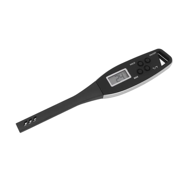 (SVART) Digital Mattermätare, Klar LCD Max Temperatur, Instant Läsning Kötttermometer för Matlagning