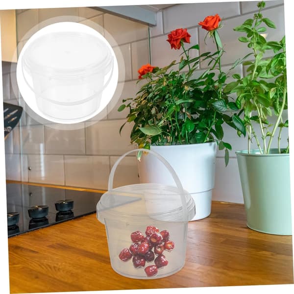 12 stk. små 0,5 l runde snackspande med låg, fleksibelt PP-materiale og stærk stabil struktur