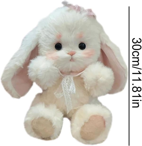 Rabbit Making Kit, Plush Doll Sewing Set Adults, 30cm Portable Bendable Rabbits with Joints, Craft Kit with Felt Material Manual, Fun for Art