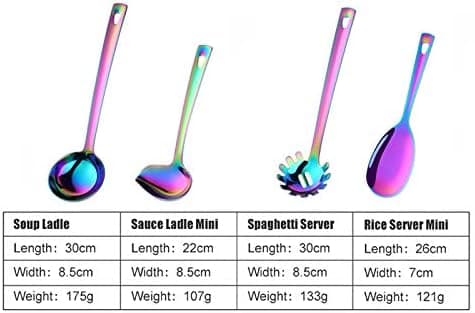 Kitchen Utensils, 12-piece set, Stainless Steel, Kitchen Equipment, Titanium, Rainbow, Kitchen Accessories, Cookware, Kitchen Utensils