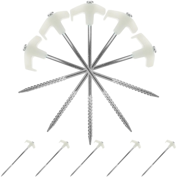 10 st Tältpinnar i Rostfritt Stål, Utomhus Tält Camping Tillbehör Tält Fästspikar 25x5cm 25x5cm