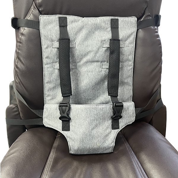 Travel Harness Seat, Fabric Portable High Chair for Baby, Travel High Chair Seat Sack, Portable Baby Seat with Safety Harness