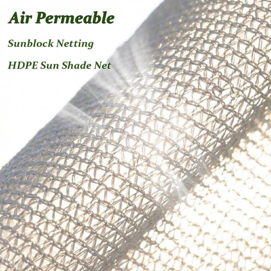 Shade Net with Rings - Sun Protection Fabric - Create Coolness - 50% UV Resistant - 3.0m x 3.0m - White