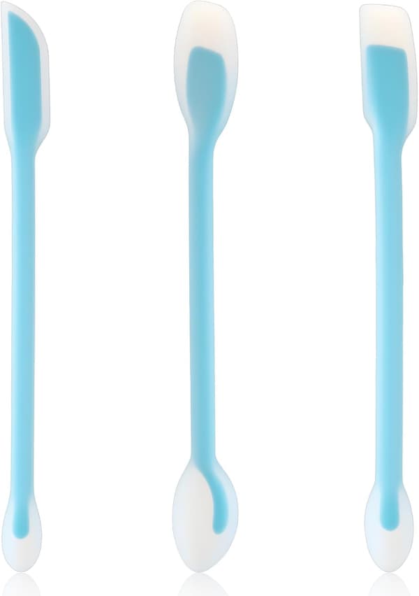 3 stk. silikonspatel med dobbel ende for