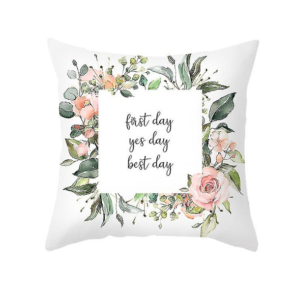 45*45cm Vesiväri Kukkia Tyynynpäällinen Kukallinen Kasvi Tyynynpäällinen Sovalle