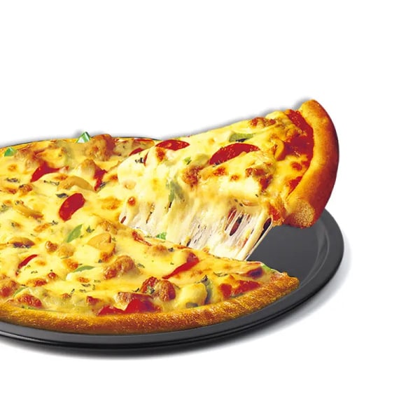 Pizzapannu ruostumattomasta teräksestä Pizzapannu Bulkki Pyöreä Leivonnaiset Pizzapeltit uunissa leivontaan Kotikeittiö Ravintola 13 tuumaa,