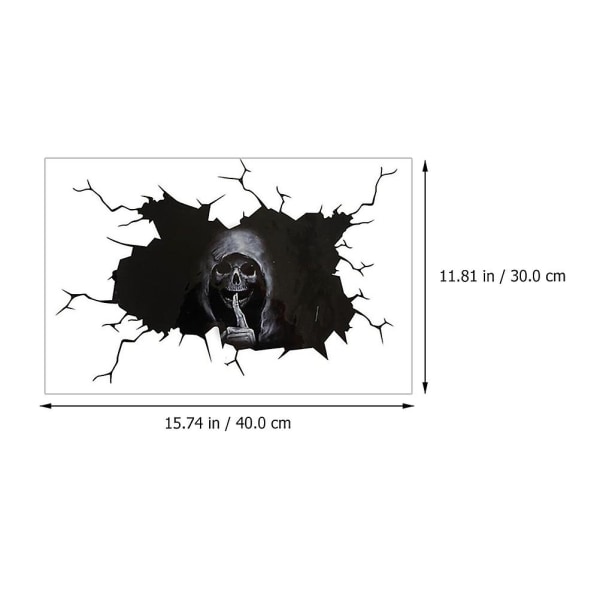 Dekaler Bilar Autoklistermärken Tillbehör Halloween Tema Fönsterdekal Bakruta Dekal Bilsticker Svart 40x30CM Black 40x30CM