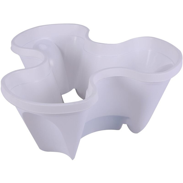 Three-Pedal Stackable Basket Container, White Quantity: 1 pc