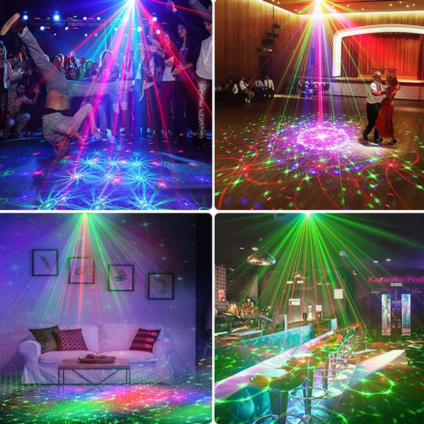 Party Lights Disco Light,RGB Sound Activated Disco Ball Light Dj Lights Projektor med fjernbetjening til fester Fødselsdagsgave Ka