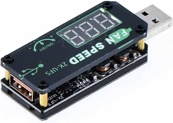 USB blæserhastighedstimer DC-motorer blød start og 5V controller LED-dæmpningsmodul justerbar spændingsregulator til 4,0-12V med digitalt display, sort