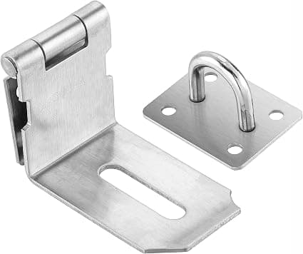 (10 cm, Silver) 2-pack 90 graders hänglås hasp, hänglås dörrspänne