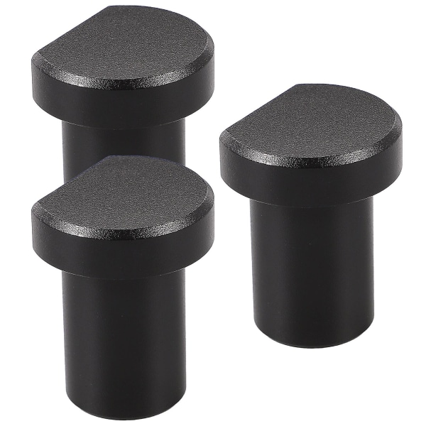 3 stk. Bænkedog 19mm Værksted Kort Stopper Aluminium Legering Planing Stopper Sort 3.4X2.7X2.3CM Black 3.4X2.7X2.3CM