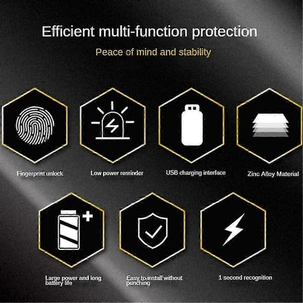 Drawer Fingerprint Lock Password Mailbox Lock Biometric Drawer Lock Fingerprint Rechargeable Keyless