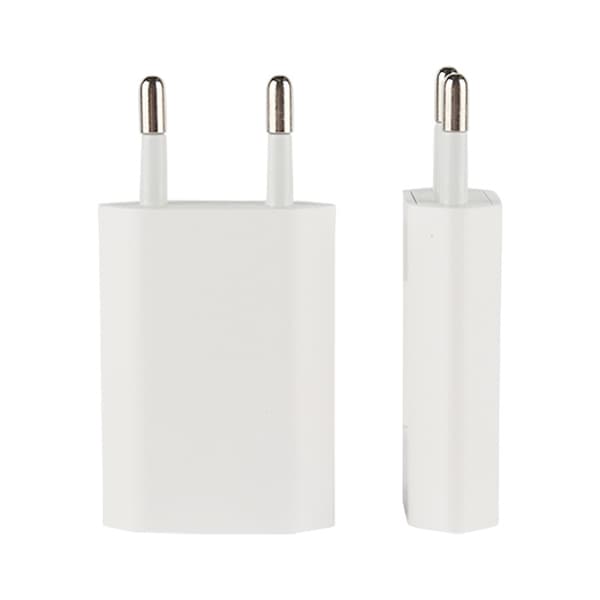 2-pak USB-hurtigoplader, USB-stik, (5V1A), hvid