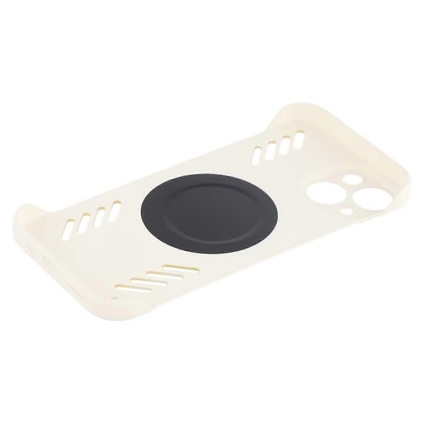 Cover til iPhone 14 Hårdt PC Rammeløst Varmeafledende Telefoncover - Hvid