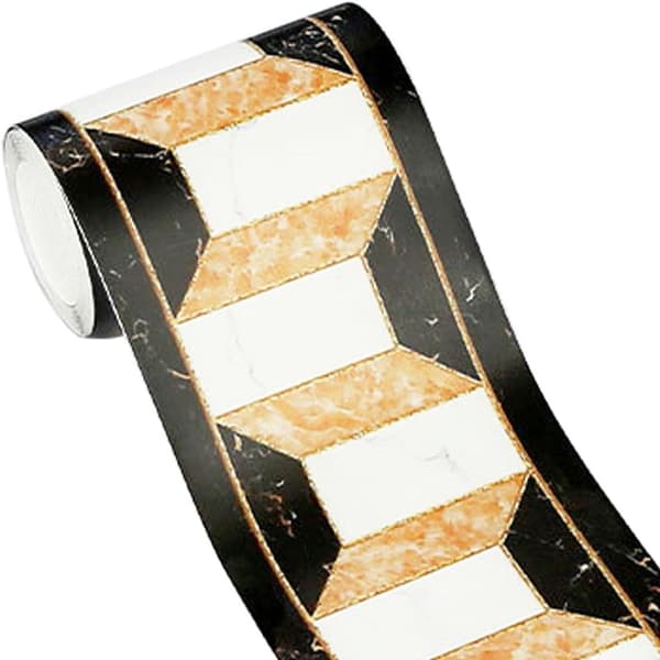 Modern Geometric PVC Wall Border - Decorative Kitchen Tile Stickers