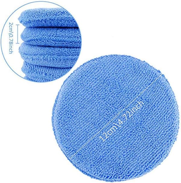 Mikrofiber Voks Applikator Runde Svampepuder til Bil, 10-pak Blå