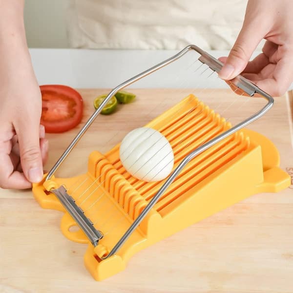 Multifunctional Stainless Steel Food Processor - For Spam, Butter, Cheese, Fruit & Eggs, Cutting Tool for the Home Kitchen (Yellow)