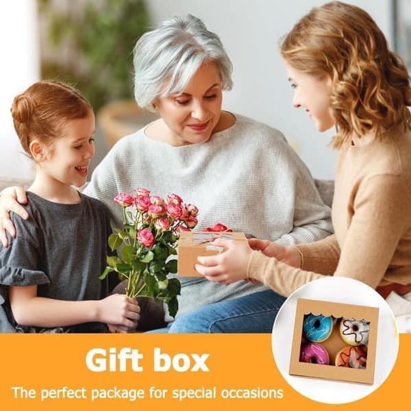 Cake Boxes, 30 Pcs Cupcake Boxes, Mini Cake Boxes Bakery Pastry Boxes with Window for Cake Pastry Pie Box Gift Box
