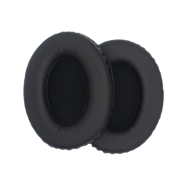 Premium 90x70mm Oval Protein Leather Ear Pads - Black (2-pack)