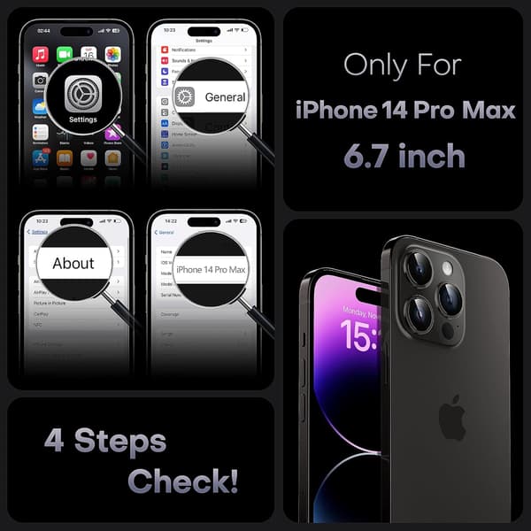 Magnetic Case for iPhone 14 Pro Max - Camera Protection, MagSafe Compatible, Translucent Matte Back