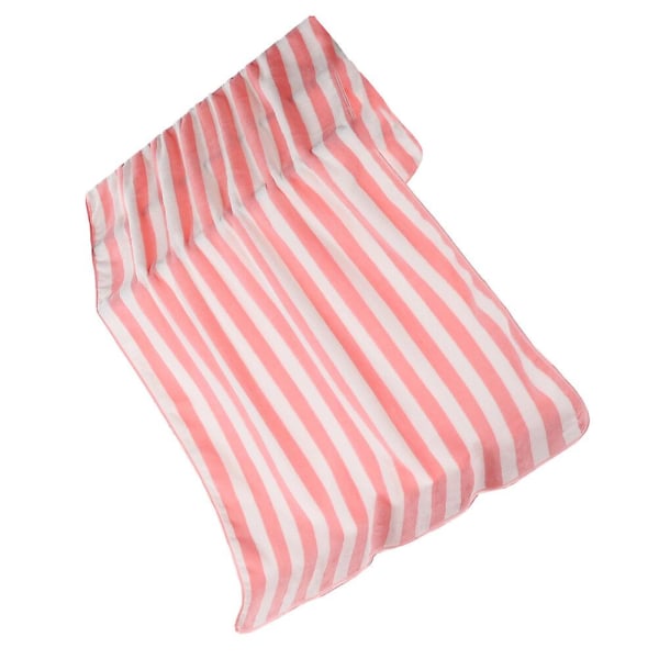 1 stk. Koralfleece Badehåndklæde Tykkere Strandhåndklæde Bred Stribet Brusehåndklæde Hvid 140x70x0.5cm White 140x70x0.5cm
