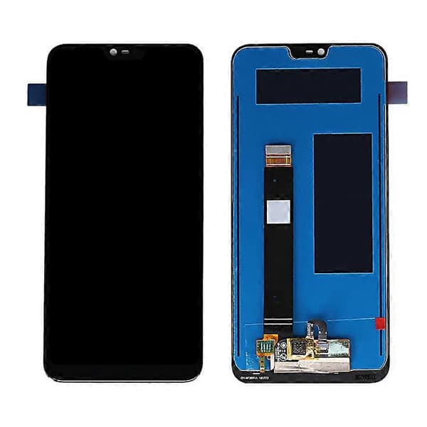 TFT LCD-skærm til Nokia 7.1 TA-1085 TA-1095 TA-1096 med Digitizer Fuld Samling (Sort) Sort Svart