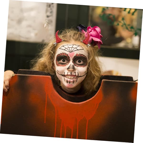 Halloween dekorative røde og hornhårnåle guldfarvede glitterdragtklips