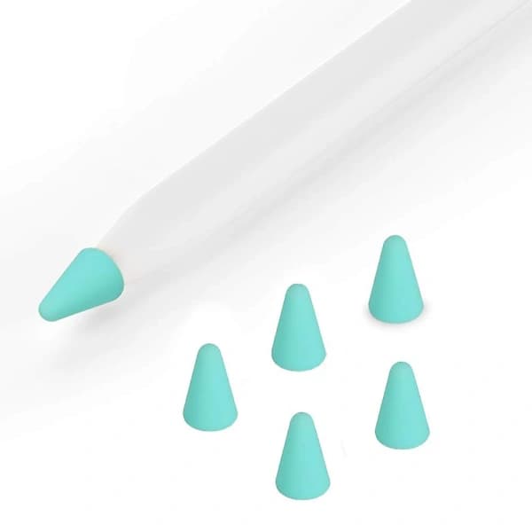 Kompatibel med Apple Pencil-spidser, 2. generations erstatningsspidser, silikonespidser, beskyttelse til iPad-pen.