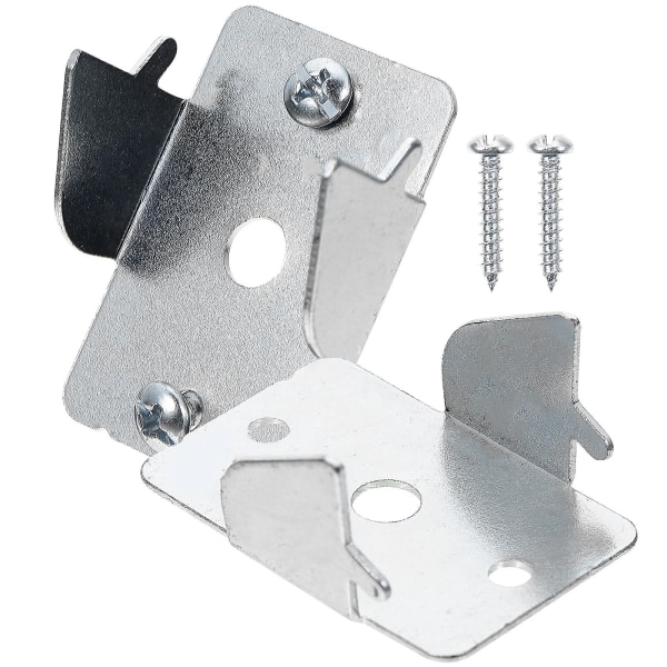 2 Sarjaa Metallista Verhokiskon Kiinnikkeitä Verhokiskon Pidikkeet Ruuveilla Kotiin Toimistoon Hopea 4.2X2.7CM Silver 4.2X2.7CM