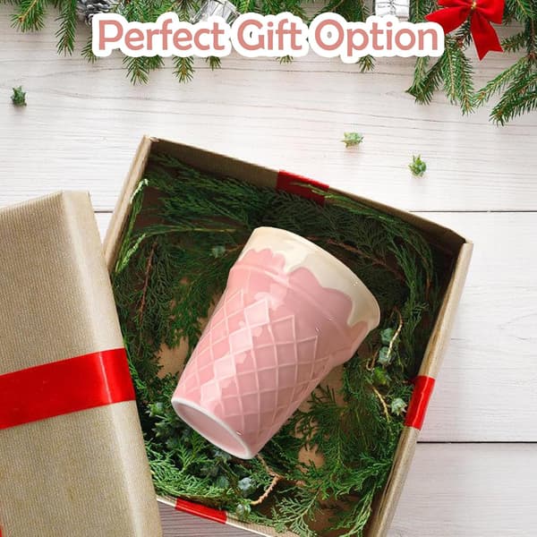 Reusable Ceramic Waffle Bowl - Ice Cream, Desserts, Home Bar Cafe Use