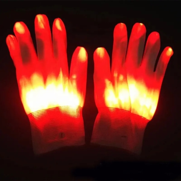 Blinkende LED-lyshandsker til børn og teenagere med ekstra batterier Fingerlegetøj Cosplay Halloween kostumetilbehør Drenge og piger -