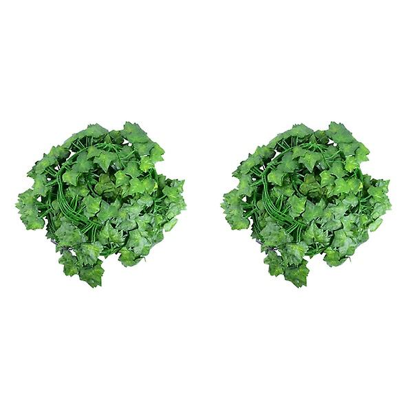 18 stk simulerede planteblade kunstige vinstokke imiterede vinstokke vedhæng (grøn) 12 stk200X5CM 12 pcs 200X5CM